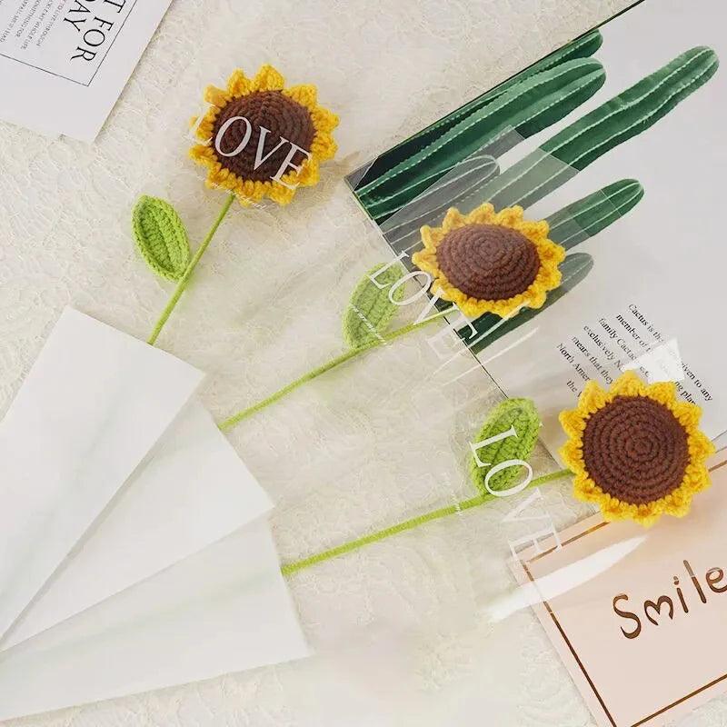 Sunflower Hand Woven Bouquet (3 Pieces)